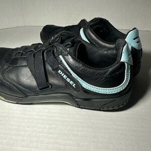 DIESEL Black Sneakers with Blue Highlights